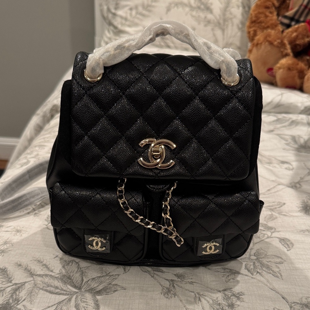 Chanel style mini backpack